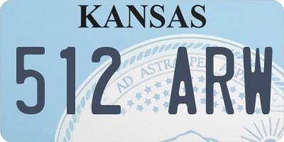 KS license plate 512ARW
