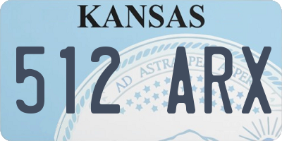 KS license plate 512ARX