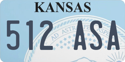 KS license plate 512ASA