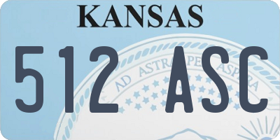 KS license plate 512ASC