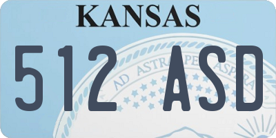 KS license plate 512ASD