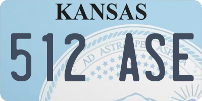 KS license plate 512ASE