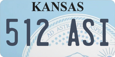 KS license plate 512ASI