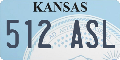 KS license plate 512ASL