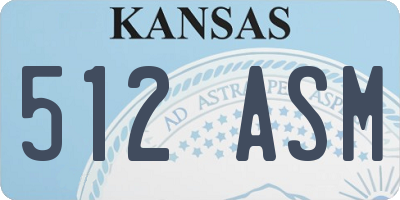 KS license plate 512ASM