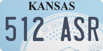 KS license plate 512ASR