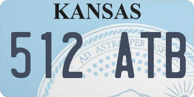 KS license plate 512ATB