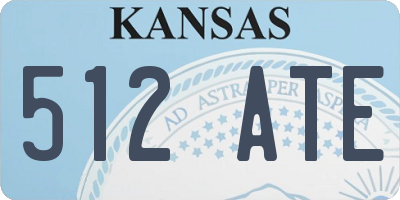 KS license plate 512ATE