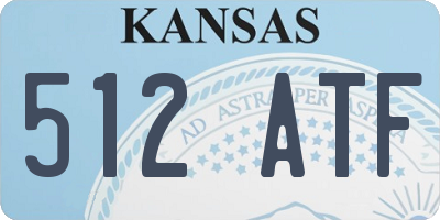 KS license plate 512ATF