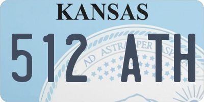 KS license plate 512ATH
