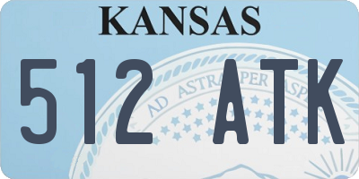 KS license plate 512ATK