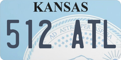 KS license plate 512ATL