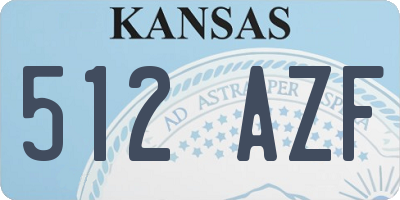 KS license plate 512AZF