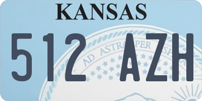 KS license plate 512AZH