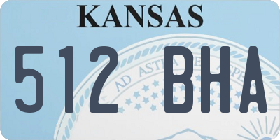 KS license plate 512BHA