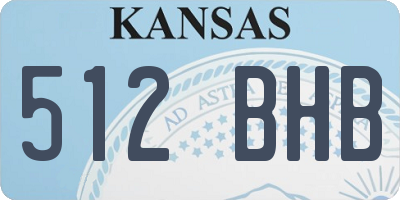 KS license plate 512BHB