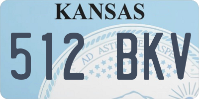 KS license plate 512BKV