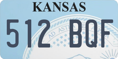 KS license plate 512BQF