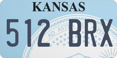 KS license plate 512BRX