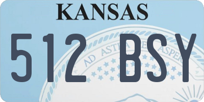 KS license plate 512BSY