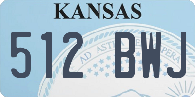 KS license plate 512BWJ