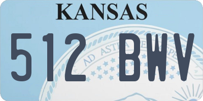 KS license plate 512BWV