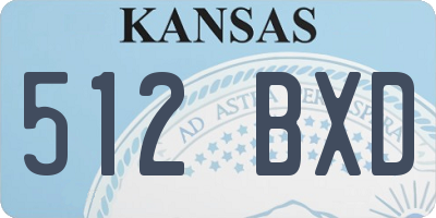 KS license plate 512BXD