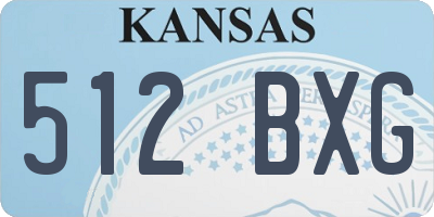 KS license plate 512BXG