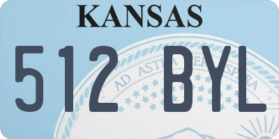 KS license plate 512BYL