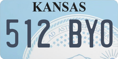KS license plate 512BYO