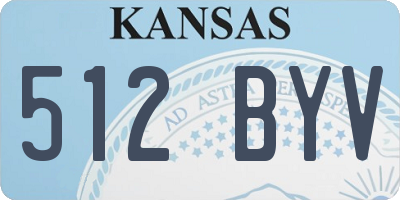 KS license plate 512BYV