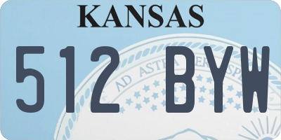 KS license plate 512BYW