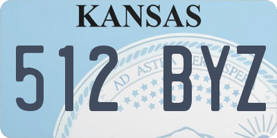 KS license plate 512BYZ