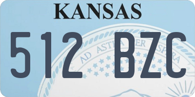 KS license plate 512BZC