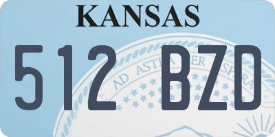 KS license plate 512BZD