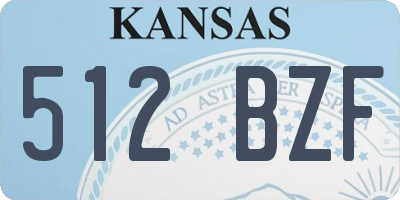KS license plate 512BZF