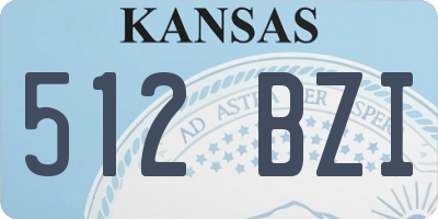 KS license plate 512BZI