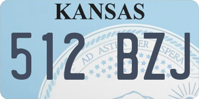 KS license plate 512BZJ