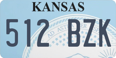KS license plate 512BZK