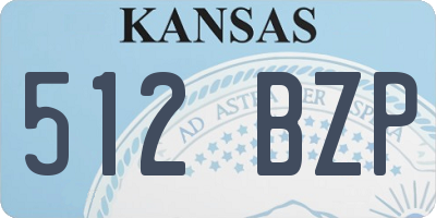 KS license plate 512BZP