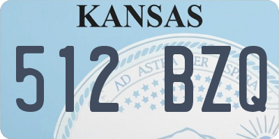 KS license plate 512BZQ