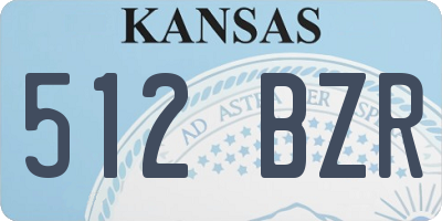 KS license plate 512BZR