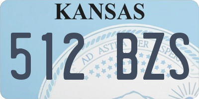 KS license plate 512BZS