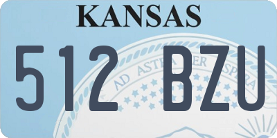 KS license plate 512BZU