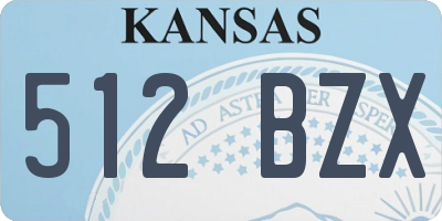 KS license plate 512BZX