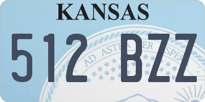 KS license plate 512BZZ