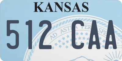 KS license plate 512CAA