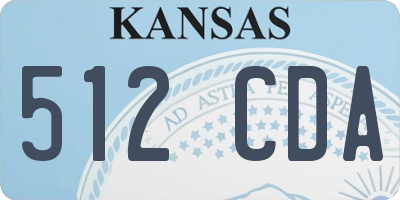 KS license plate 512CDA