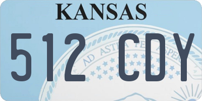 KS license plate 512CDY