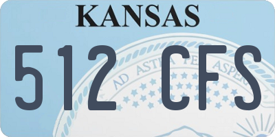 KS license plate 512CFS